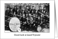 Good Luck at Band Tryouts, vintage photo card