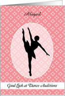 Personalized Good Luck, dance auditions card