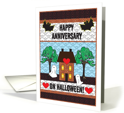 Anniversary on Halloween, folk art card (1109214)