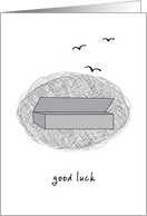 Gothic good luck, coffin, bats card