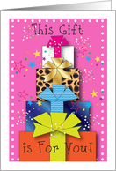 Bridal Shower Gift Card, presents card