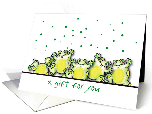 Gift for You From All of Us, Happy Frogs card (1115344)