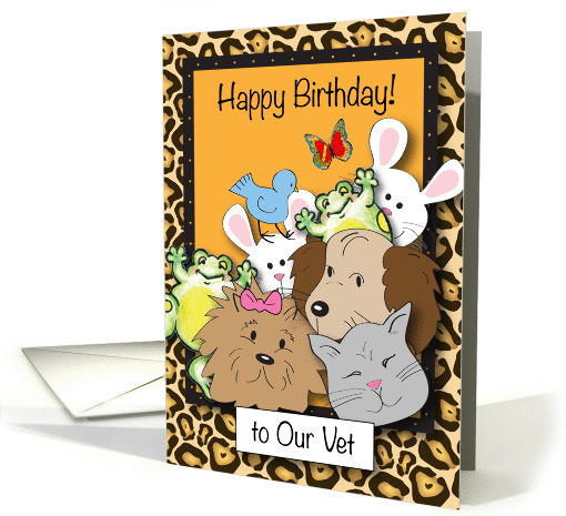 Happy Birthday to Veterinarian, animals card (1118332)