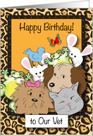 Happy Birthday to Veterinarian, animals card