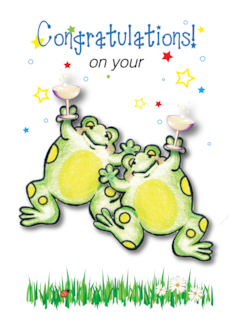 Congratulations New Year's Eve Wedding Frogs