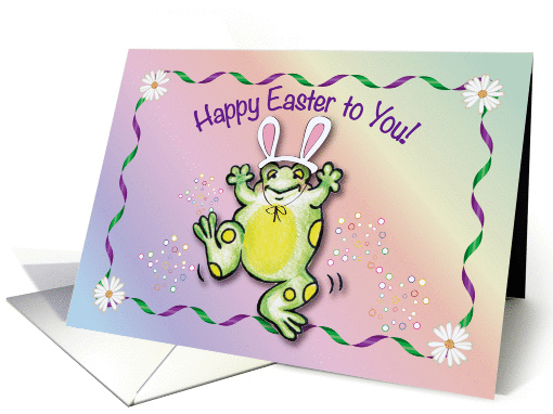 Easter, money enclosed, jumping frog card (1195734)