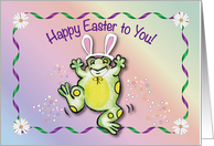 Easter, money enclosed, jumping frog card