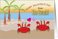 Happy Valentine’s Day, from the beach, crabs card