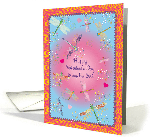 Happy Valentine's Day, ex girlfriend, dragonflies card (1201616)