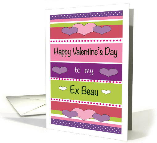 Happy Valentine's Day, ex boyfriend, hearts card (1201652)