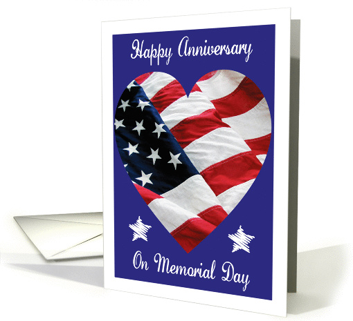 Happy Anniversary on Memorial Day, heart card (1205482)