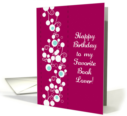 Happy Birthday to Book Lover, Bookmark gift card (1215812)