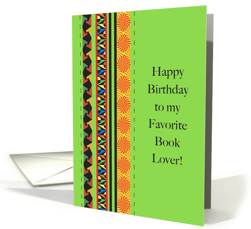 Happy Birthday to Book Lover, Bookmark gift card (1215910)
