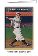 Congratulations, Induction into Baseball Hall of Fame card