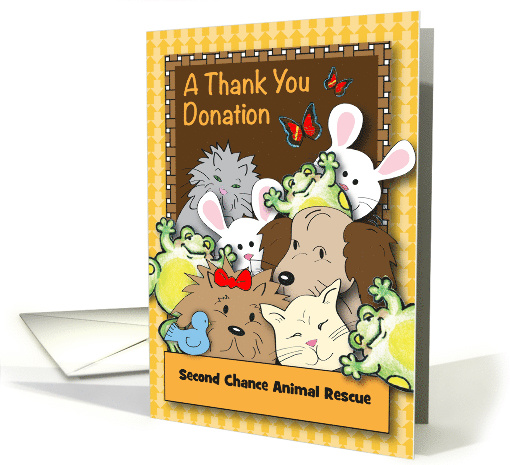 Custom Donation to Rescue Shelter, animals card (1221418)