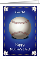 Mother’s Day, Softball Coach card