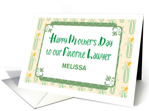 Custom Mother's Day Lawyer Flower Design card (1228504)