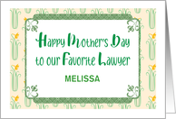 Custom Mother’s Day Lawyer Flower Design card