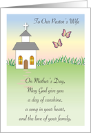 Mother’s Day, to Pastor’s Wife, church, cross card