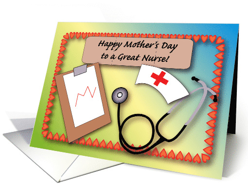 Happy Mother's Day, Nurse, stethoscope, chart card (1234288)