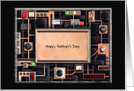 Father’s Day, steampunk theme card