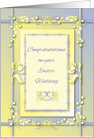 Congratulations Easter Wedding, pastels card