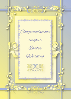 Congratulations Easter Wedding, pastels