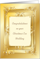Congratulations, Christmas Eve Wedding, gold card