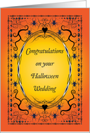 Congratulations, Halloween Wedding, spiders card