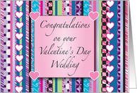 Congratulations, Valentine’s Day Wedding card