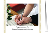 Congratulations, wedding, Policeman, couple card