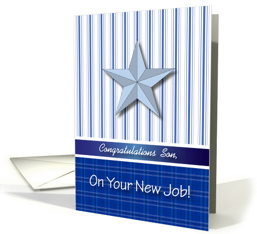 Congratulations, For Son's New Job, star card (1281788)