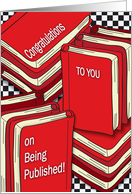 Congratulations on Being Published, books card