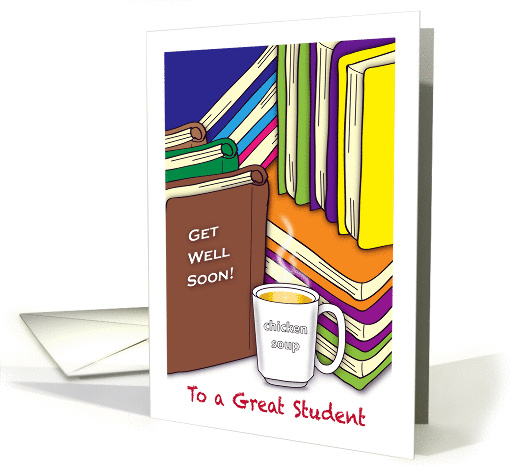 Get well to student, books card (1286190)
