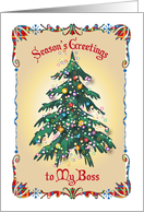 Christmas for Boss, decorated tree card