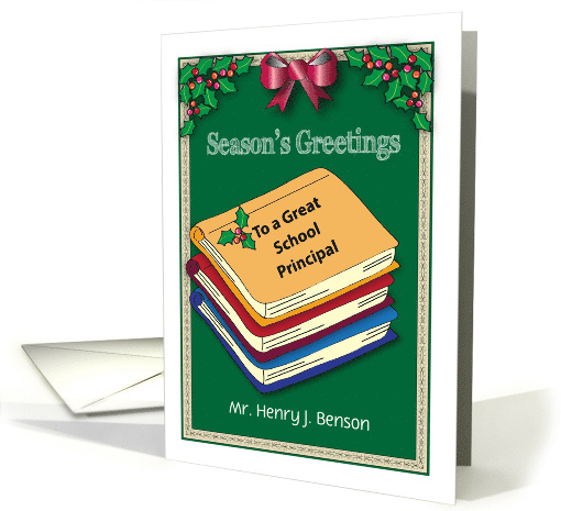 Personalized School Principal, textbooks card (1289066)