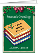 Personalized School Principal, textbooks card