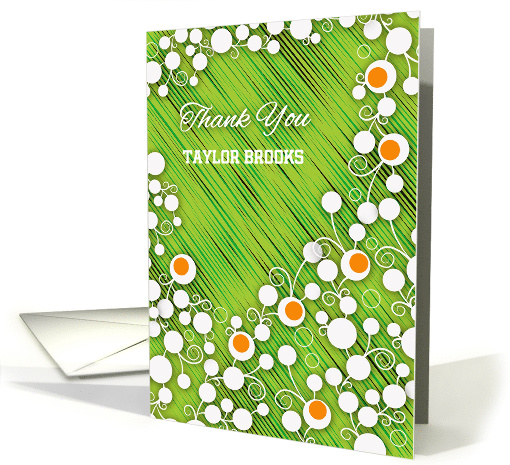 Thank You, custom name, abstract card (1299070)