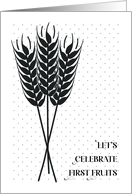 Firstfruits Yom Ha Bikkurim Wheat Black and White card