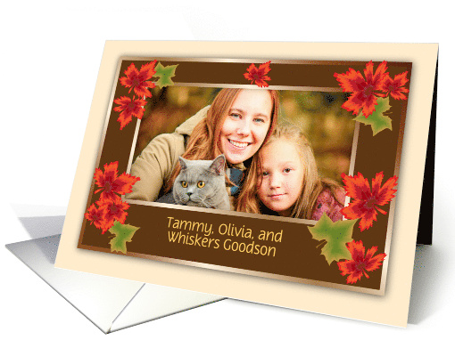 Canadian Labour Day Custom Photo Maple Leaves card (1303380)