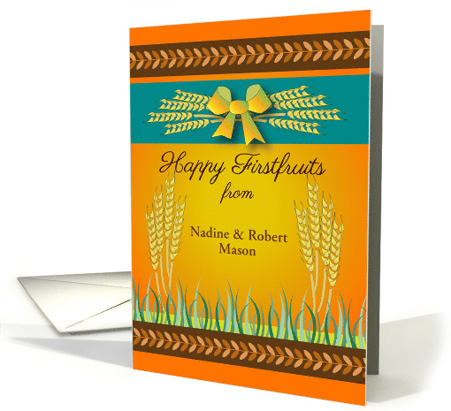 Firstfruits Custom Name Wheat Yom ha Bikkurim card (1304748)