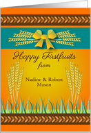 Firstfruits Custom Name Wheat Yom ha Bikkurim card