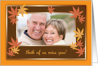 Missing You from both of us, photo card