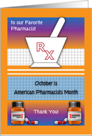 American Pharmacists Month, October card