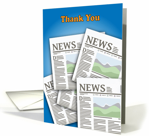Thank You, newspaper carrier card (1321984)