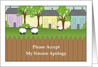 Primitive theme apology card