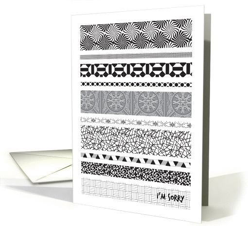 I'm Sorry, Gothic Theme, black and white card (1323470)