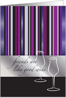 Friendship, Wine theme card