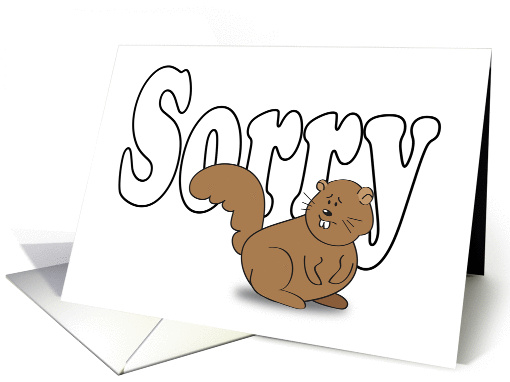 Apology, squirrel theme card (1325384)
