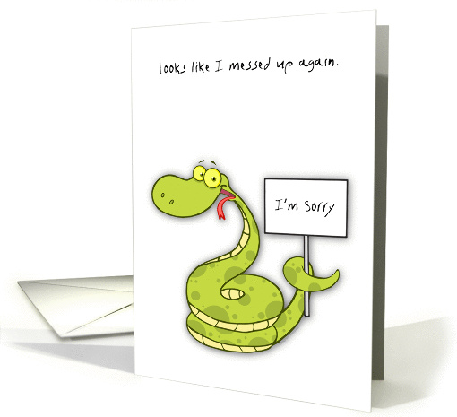 Apology, snake theme card (1326042)